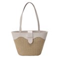 thumbnail image 2 of Bolsa vagabundo de moda para mujer, de paja para axilas de gran capacidad para regalo (blanco) Ndcxsfigh Para Estrenar, 2 of 9