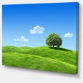 thumbnail image 2 of Meadow Calme avec Arbre Unique - Impression sur Toile Paysage, 2 of 4