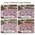 thumbnail image 7 of ODIKA 3'x5' Washable Accent Rug Pink Pastel Purple Plum Cream Mirrored Florals Harmonious for Bedside, Nursery Room, Pet Friendly & Non-Shedding, 7 of 7