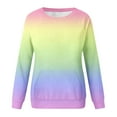 thumbnail image 6 of CaiJunJia Sweatshirts for Womens No Boundaries Women's Fall Tie dye Crewneck Sweatshirt Winter Long Sleeve Casual Drop Shoulder Pullover Tops, 6 of 6