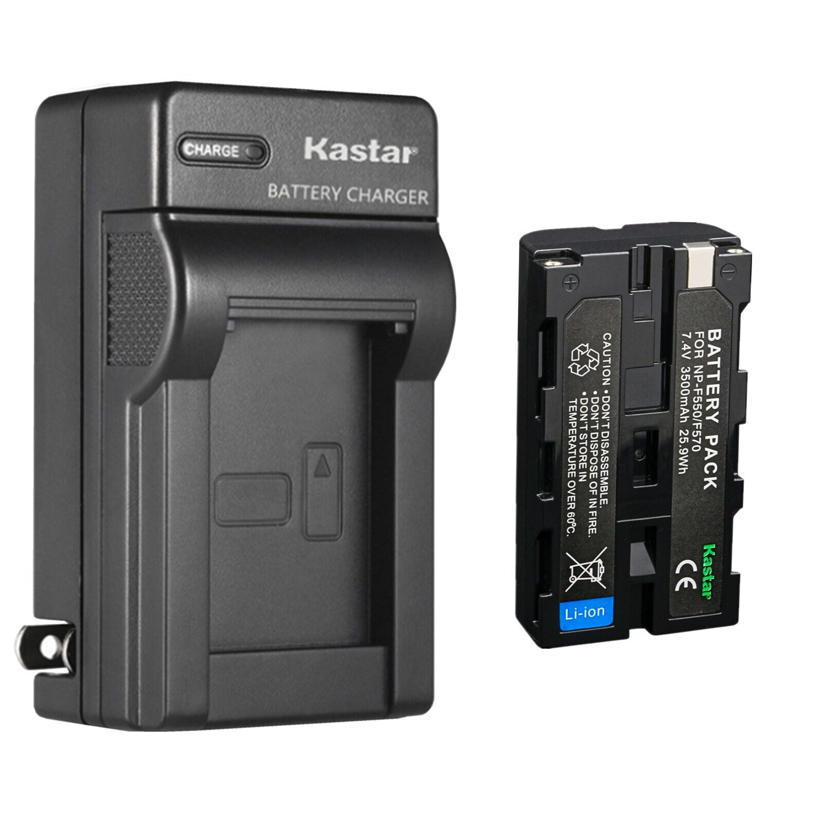 Kastar 1-Pack NP-F580 Battery 7.4V 3500mAh and AC Wall Charger Replacement for Sony L Series Cyber-shot Camera, Sony L Series Camera and Camcorder, Z CAM Cinematic Camera