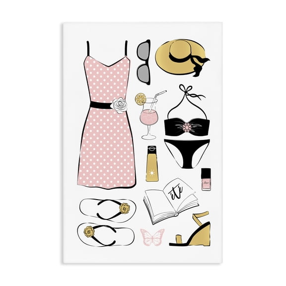 Stupell Industries Eclectic Summer Vibes Necessities Canvas Art, 16 x 24, by Martina Pavlova