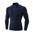 thumbnail image 5 of CONZONE Mens Sports T-Shirts Short Sleeve Zip T Shirts for Men Casual Crew Neck Solid Color Lightweight Tees Soft Cozy Athletic Tops, 5 of 9