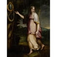 thumbnail image 2 of Lorenzo Sabatini 15x18 Gold Ornate Wood Frame and Double Matted Museum Art Print Titled - Allegorical Figure, Probably Prudence, 2 of 4