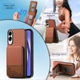 thumbnail image 6 of ELEHOLD Case for Samsung Galaxy S25 Edge, RFID Blocking Slim PU Leather Wallet Case with Card Holder & Kickstand,Brown, 6 of 11