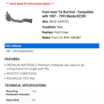 thumbnail image 2 of Front Inner Tie Rod End - Compatible with 1987 - 1993 Mazda B2200 1988 1989 1990 1991 1992, 2 of 2