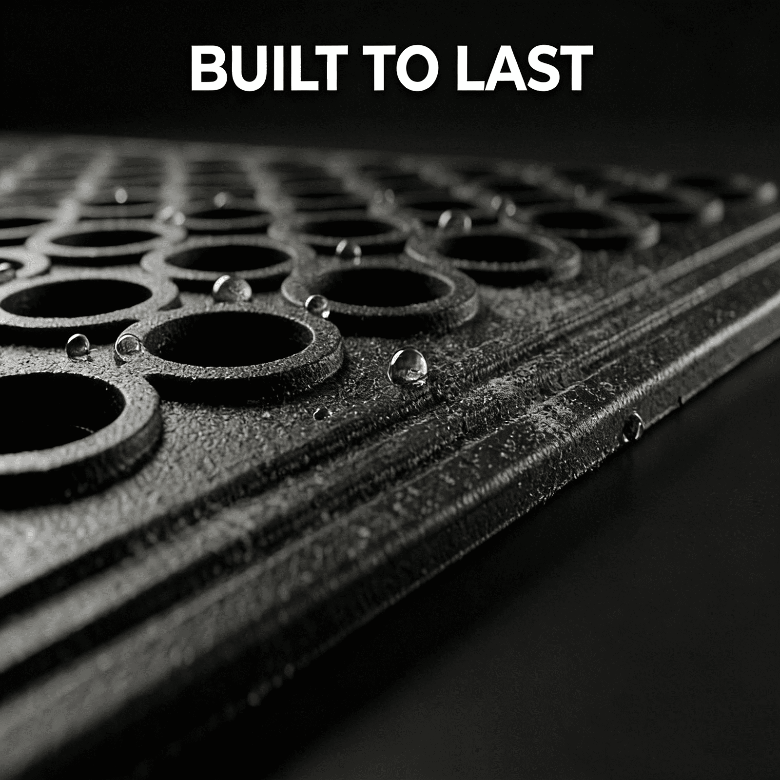 Tenozek Large Rubber Doormat for Outdoor - 60 x 35 inch Heavy Duty Outdoor Drainage Mats with Holes - Waterproof Non Slip Floor Mat for Door, Commercial Kitchen, Pool, Restaurant, Entrance