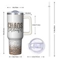 thumbnail image 2 of 40 Oz Chaos Coordinator Tumbler Gift - Stainless Steel Insulated Cup with Handle & Straw, Funny Coffee Mug for Boss Lady, Coworker, Teacher, Nurse, Mom, Wife, Sister, 2 of 5