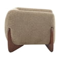 thumbnail image 4 of Noble House Modern Upholstered Boucle Arm Chair,Tuxedo Design with Unique Triangular Birch Legs,Light Brown, 4 of 7