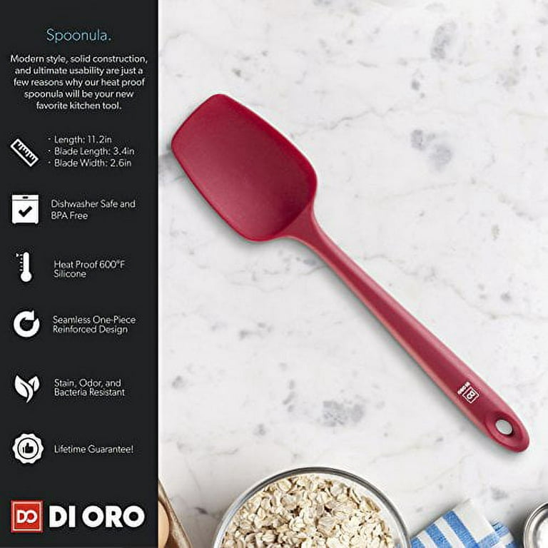 DI ORO Seamless Series 2-Piece Silicone Spoon Set - 600°F Heat