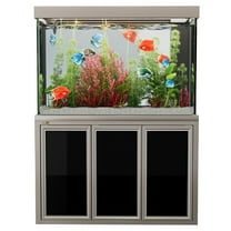 1 45 Gallon Fish Tank Tempered Glass Aluminum Aquarium Silver