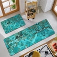 thumbnail image 4 of Marble Kitchen Mats Set 2 Pieces Super Waterproof Non-Slip Burlap Weave Heavy PVC Kitchen Rugs Machine Washable Kitchen Floor Mat for Kitchen,Floor, Bathroom, Sink, Laundry., 4 of 6