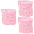 thumbnail image 3 of Mutmorningal 3pcs 2M Jute Burlap Ribbon Roll for Christmas Decoration (Pink), 3 of 5