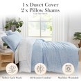 thumbnail image 2 of Southshore Fine Linens Geometric Maze Blue Reversible Duvet Cover Set, 100 GSM Brushed Microfiber, 2 PCS, 1 Duvet Cover and 1 Sham, Zipper Closure, Twin/Twin XL, 2 of 9