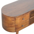 thumbnail image 3 of Artisan Furniture Solid Wood Chestnut Rounded Entertainment Unit, 3 of 9