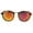black fuchsia, variant on Mens Round Thin Plastic Retro Horn Rim Color Mirror Lens Sunglasses Tortoise Pink