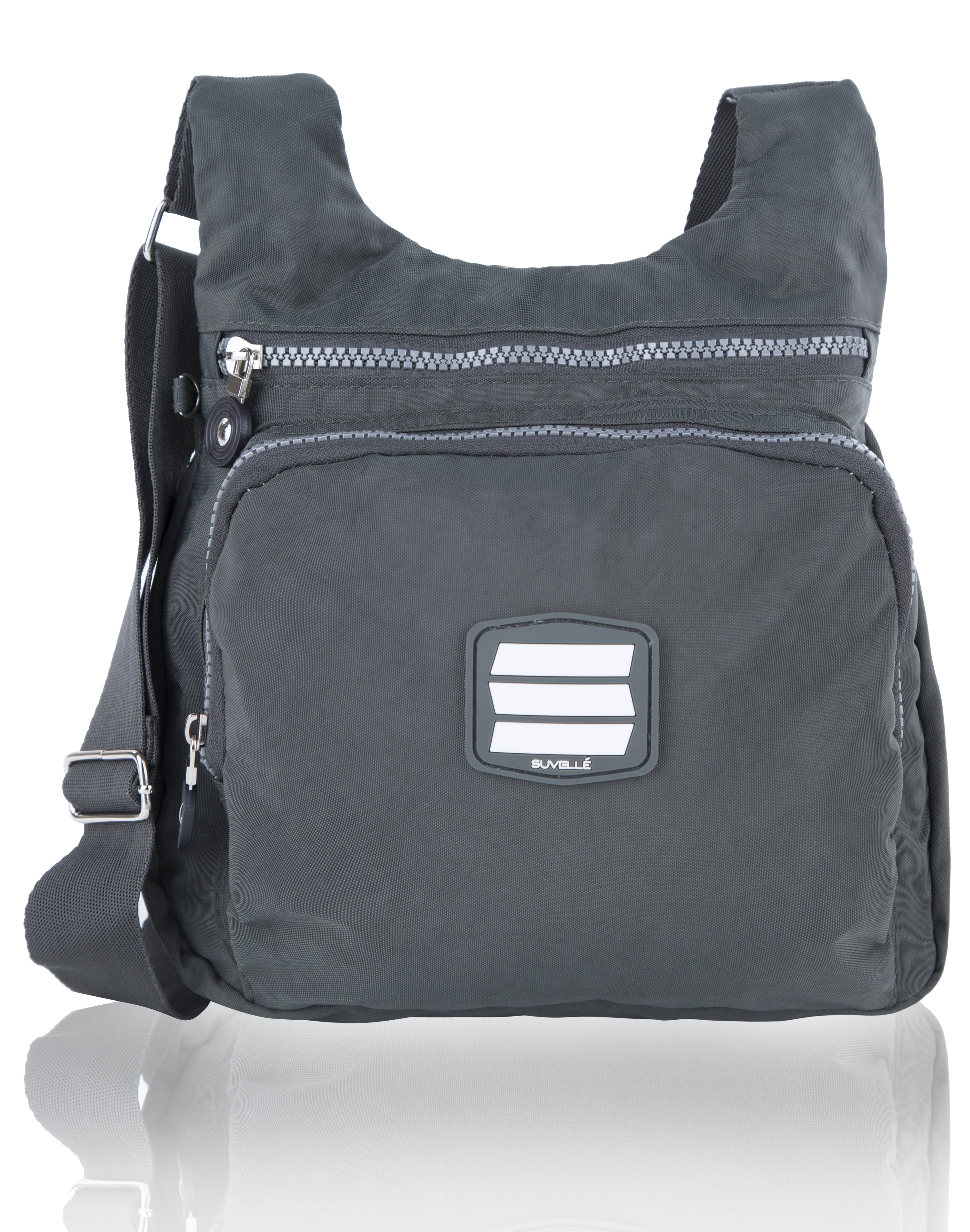 Suvelle Small City Travel Crossbody Shoulder Handbag Multi Pocket Nylon Bag NEW 