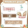 thumbnail image 3 of Easter Bunny decorations, Pink decorations, 10X6 in, 4 Pcs, Bow decorations, Easter Wooden decorations, Seasonal Shelf Accents, Neutral Pink Brown, Living Room Displays (169, 3 of 6