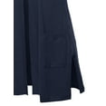 thumbnail image 5 of A2Y Women's Open Front Long Sleeveless Draped Side Pockets Vest Knit Sweater Navy XL, 5 of 6