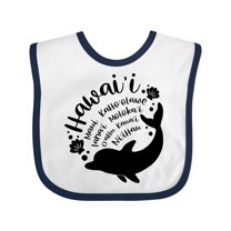 Inktastic Hawaii Islands with Dolphin Boys or Girls Baby Bib