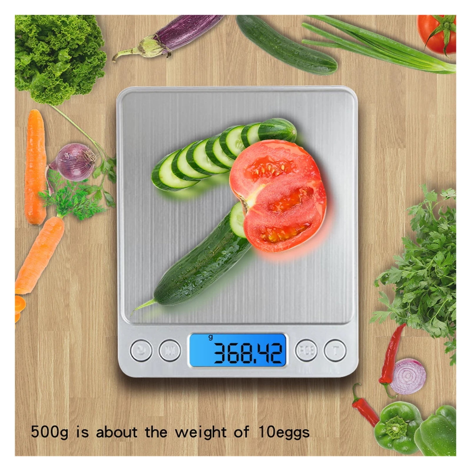 500g*0.01g Digital Precision Pocket Gram Scale, Non-magnetic Stainless Steel Platform Jewelry Electronic Balance Weight Scale - High Precision