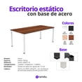 thumbnail image 3 of Escritorio Viena 180x80cm – Mad Oscura con Patas Blanco, 3 of 4