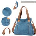thumbnail image 4 of Bolso Bandolera Sencillo para Mujer Lona Gran Capacidad Con Múltiples Bolsillos Exteriores, 4 of 9