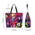 thumbnail image 6 of Invader Zim Cartoon Tote Bags Reusable Women Shoulder Bag Grocery Bag Travel Beach Shopping Work Daily Handle Bag, 6 of 8