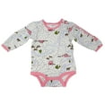 thumbnail image 2 of Carhartt Baby Girls Long Sleeve Bodysuit, Overalls, and Bib 3pc Set, Pink Farm Print, 2 of 5