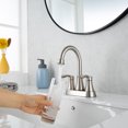 GVJMTKP 2-Handle Lavatory Faucet Brushed Nickel Bathroom Sink Faucet ...