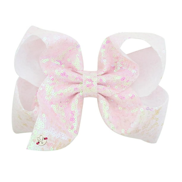 Clip para el pelo con lazo, accesorios para el cabello, lazo decorativo para niños, tocado, horquilla para regalo de cumpleaños y Navidad para mujer , blanco Yinane Pinza para el pelo con lazo