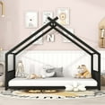 thumbnail image 2 of CoSoTower Full Size Metal House Bed, Black, 2 of 9