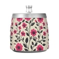thumbnail image 7 of Yayeee Ashtray with Lid for Cigarette Smokeless Stainless Steel Home Ash Holder, Pink Flowers, 7 of 7
