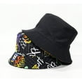 thumbnail image 3 of CoCopeaunts Women Bucket Hat Outdoor Sun Protection Packable Men Fisherman Hat Colorful Graffiti Double-Faced Wear Bucket Cap, 3 of 8