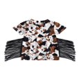 thumbnail image 1 of EIMELI Robe Western pour Bébé Fille Imprimé Vache Robe T-Shirt Manches Courtes Franges à Franges, 1 of 8