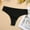 Black, variant on LYEAA 100% Cotton Underwear for Women Thong Low Rise Cool Bikini Breathable Comfort Solid Cute Daily Panties Seamless Fashionable Underpants White M