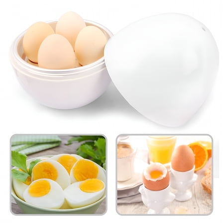 HIBIBUD Egg Cooker Wireless Microwave Hardboiled Egg Maker,Cooker,Practical 4 Eggs Capacity Egg Boiler and Steamer Egg Cooker for Hard Boiled Eggs