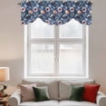 thumbnail image 3 of Summer Ocean Tie Up Valances Curtain, Adjustable Kitchen Watercolor Blue Anchor Navy Cap Valances for Windows Decor, Rod Pocket Short Curtains Set for Bedroom/Bathroom, 42"x12", 3 of 9