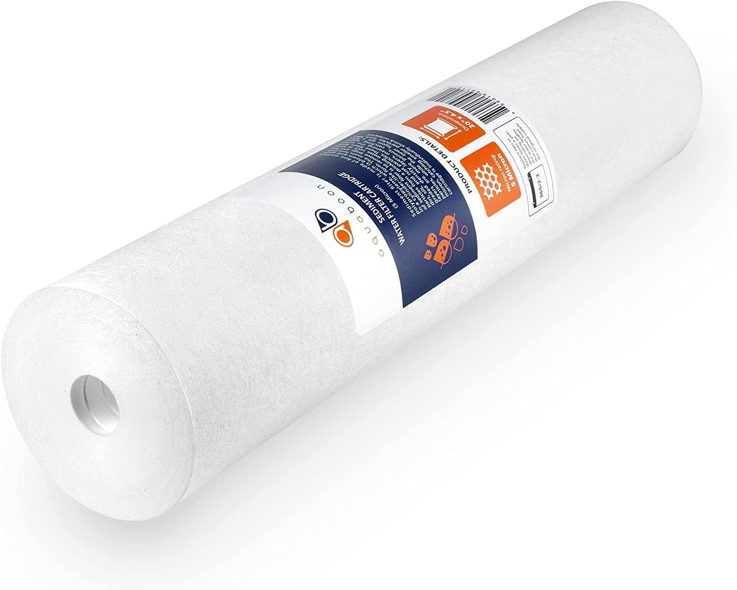 Aquaboon 4-Pack of 5 Micron 20" Sediment Water Filter Replacement Cartridge | Whole House Sediment Filtration | Compatible with AP810-2, SDC-45-2005, FPMB5-20, P5-20, FP25B, 155358-43