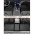 thumbnail image 5 of Custom Fit Floor Mats for 2018-2024Ca mryFWD OnlyTp eFloor Liners Compatible with 2018 2019 2020 2021 2022 2023 2024Ca mryFWD, 5 of 7