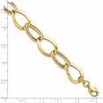 thumbnail image 3 of 10K Yellow Gold Jbsp's Polished And Textured Link Bracelet (7.5 X 12) Made In Turkey 10lf508-7.5, 3 of 5