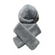 thumbnail image 4 of Sombrero de pescador con bufanda, gorro térmico informal para nieve, ideal para caminatas, acampadas y excursiones. gris claro, 4 of 9
