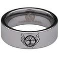 thumbnail image 2 of Wolf and Tree of Life Tungsten Carbide Ring, 2 of 9