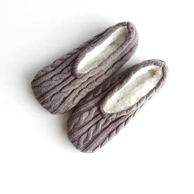 1 par de calcetines gruesos y cálidos para mujer con pinzas antideslizantes, calcetines para casa