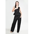 thumbnail image 1 of Conjunto bordado corte peplum Roman Fashion /Juvenil, 06597 (Negro) negro G, 1 of 5
