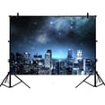 thumbnail image 1 of BSDHOME 7x5ft Night Sky Backdrops, City Skyline under a Starry Sky Photography Backdrops Polyester Photo Background Studio Props, 1 of 3