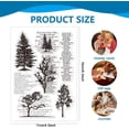 thumbnail image 2 of Nature Trees Clear Stamps Word Background Stamp Silicone Clear Stamp Seals Plant Silicone Stamps for DIY Scrapbooking Photo Album Decorative Cards Making 4.33×6.3 Inch DIY, 2 of 7