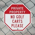 thumbnail image 5 of Private Property No Golf Carts Please (2 Pack) 6 inch X 6 inch Octagon Plastic Sign Weather Resistant, UV Protected for Workplace, Private Property, and Construction Site, Made in the, 5 of 7
