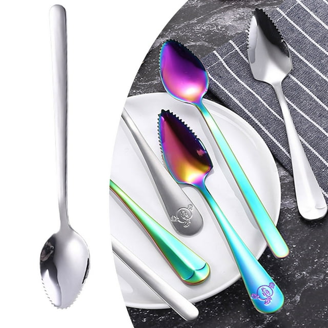 Boreal Craft Cuillère à Fruits en Acier Inoxydable Dentelé Outil de Purée de Fruits pour Bébé Tapis de Table Ronde de Maternité et de Bébé Ensemble de Table de Cuisine pour 4 à Moins de 150 Chemin de Table Ensemble de Table à Manger Tissé 6
