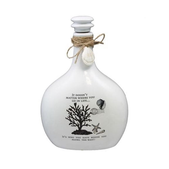 Beachcombers White Ceramic Jug With Tree